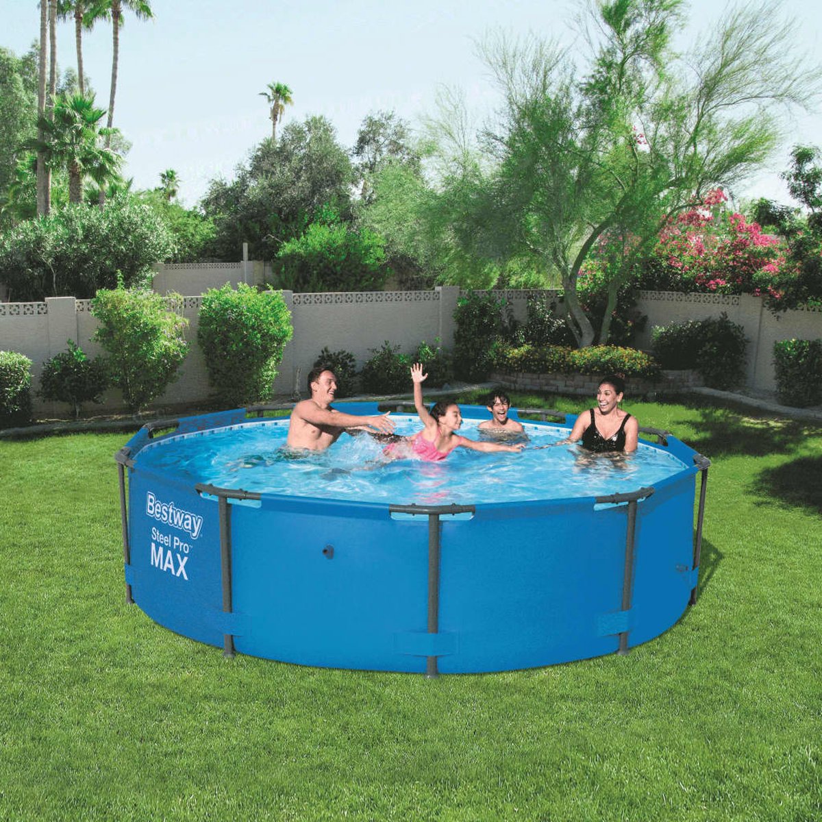 Acier Pro Max Bache piscine diamètre 10 ft Bestway Aire de PVC piscine couverture environ 3.05 m 