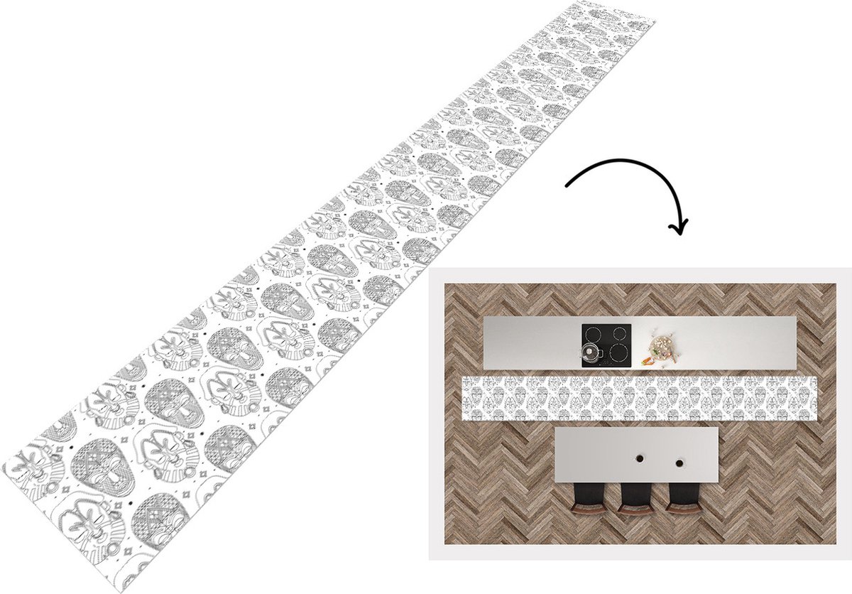 KitchenYeah Keukenloper - Keukenmat - Patroon - Maskers - Zuid-Amerika - Keuken vloerkleed multicolor, foto 2