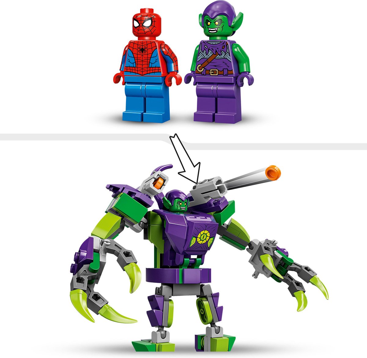 Lego Marvel 76219 Spiderman & Green Goblin mechagevecht — afbeelding 4