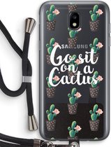 Case Company® - Samsung Galaxy J5 (2017) hoesje met Koord - Cactus quote - Telefoonhoesje met Zwart Koord - Bescherming aan alle Kanten en Over de Schermrand