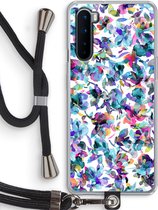 Case Company® - OnePlus Nord hoesje met Koord - Hibiscus Flowers - Telefoonhoesje met Zwart Koord - Bescherming aan alle Kanten en Over de Schermrand