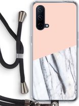 Case Company® - OnePlus Nord CE 5G hoesje met Koord - A touch of peach - Telefoonhoesje met Zwart Koord - Bescherming aan alle Kanten en Over de Schermrand