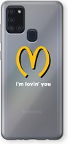 Case Company® - Samsung Galaxy A21s hoesje - I'm lovin' you - Soft Cover Telefoonhoesje - Bescherming aan alle Kanten en Schermrand