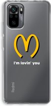 Case Company® - Xiaomi Redmi Note 10 Pro hoesje - I'm lovin' you - Soft Cover Telefoonhoesje - Bescherming aan alle Kanten en Schermrand