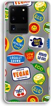 Case Company® - Samsung Galaxy S20 Ultra hoesje - Fruitsticker - Soft Cover Telefoonhoesje - Bescherming aan alle Kanten en Schermrand