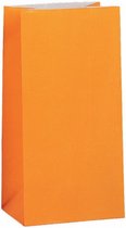 feestzakjes papier oranje 25 x 13,5 x 8 cm 12 stuks