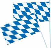 vlag Bavaria 12 x 23 cm papier wit/blauw