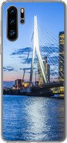 Geschikt voor Huawei P30 Pro hoesje - Rotterdam - Water - Skyline - Siliconen Telefoonhoesje