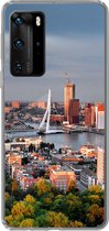 Geschikt voor Huawei P40 Pro hoesje - Rotterdam - Skyline - Boom - Siliconen Telefoonhoesje