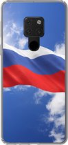 Geschikt voor Huawei P40 Lite hoesje - De vlag van Rusland wappert in de lucht - Siliconen Telefoonhoesje