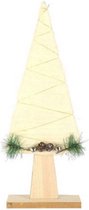 kerstboom Fereng M 31 x 12 cm textiel blank