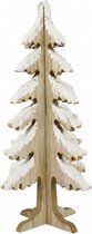 decoratieve kerstboom 40 x 20,5 cm hout naturel/wit