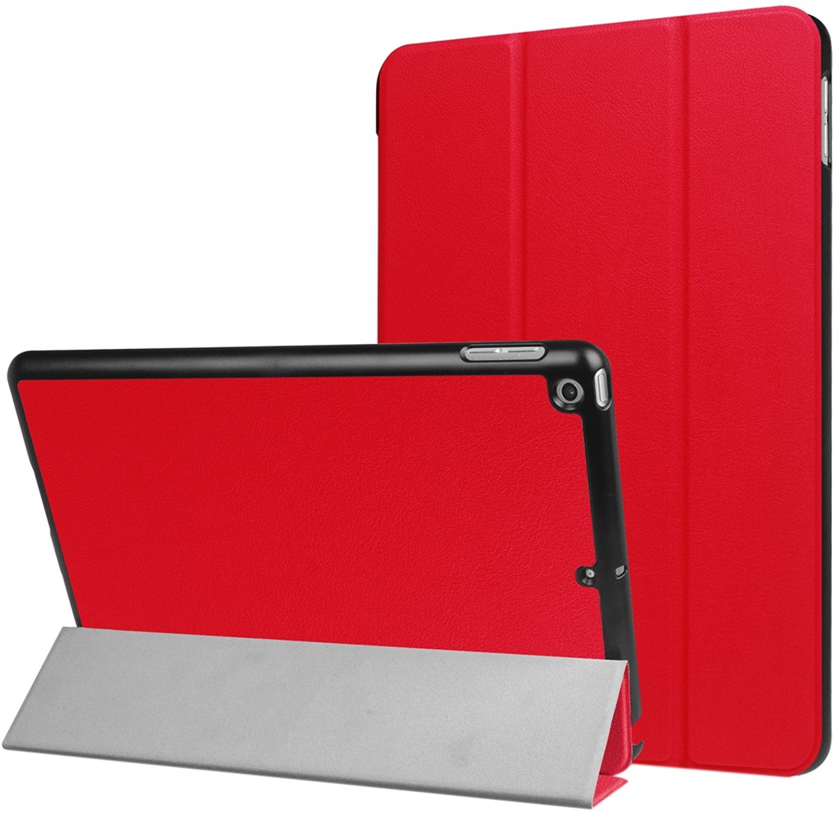 Mobigear Tablethoes geschikt voor Apple iPad 5 (2017) Hoes | Mobigear Tri-Fold Bookcase - Rood