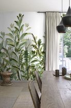 WallHaus - Botanisch Behang Amazon Groen - Groen - 159cm x 280cm