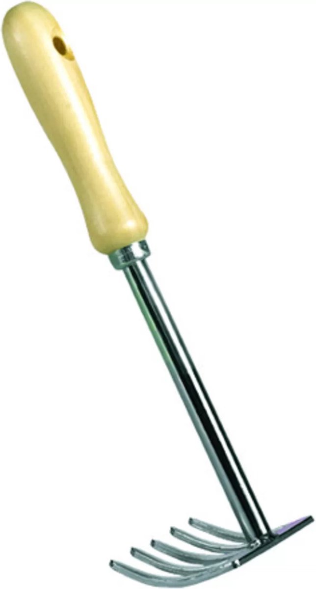 Talen Tools - Handharkje - 5 tanden - Verzinkt staal - Essenhouten handvat van Talen Tools — afbeelding 4