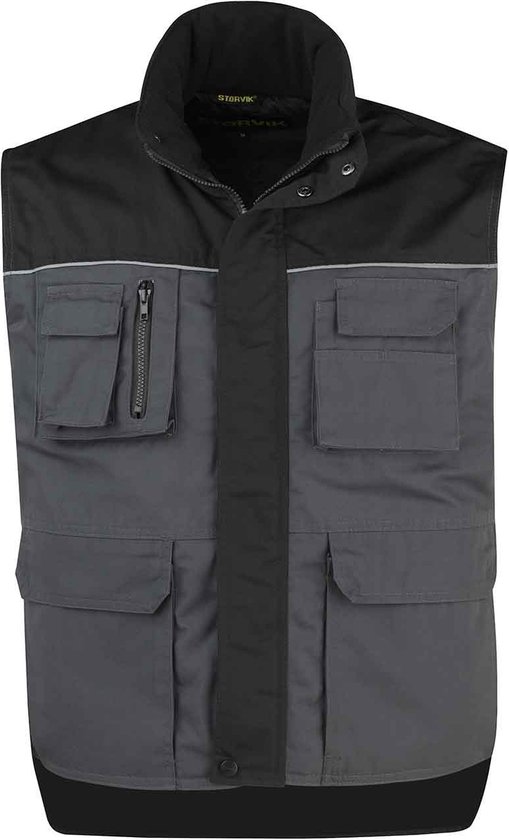 STØRVIK Veste de travail Coupe-vent 4 saisons Homme Gris Anthracite -  Taille 2XL - ARON