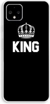 Case Company® - Google Pixel 4 XL hoesje - King zwart - Soft Cover Telefoonhoesje - Bescherming aan alle Kanten en Schermrand