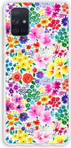 Case Company® - Samsung Galaxy A71 hoesje - Little Flowers - Soft Cover Telefoonhoesje - Bescherming aan alle Kanten en Schermrand