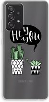 Case Company® - Samsung Galaxy A52s 5G hoesje - Hey you cactus - Soft Cover Telefoonhoesje - Bescherming aan alle Kanten en Schermrand