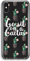 Case Company® - iPhone XS Max hoesje - Cactus quote - Soft Cover Telefoonhoesje - Bescherming aan alle Kanten en Schermrand