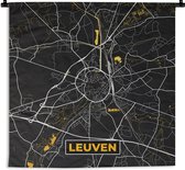 Tapisserie - Tapisserie - Louvain - Or - Plan de la ville - Carte - Carte - 180x180 cm - Tapisserie