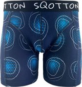 Boxershort - SQOTTON® - Scribble - Blauw - Maat XL