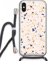 Case Company® - iPhone XS Max hoesje met Koord - Terrazzo N°23 - Telefoonhoesje met Zwart Koord - Extra Bescherming aan alle Kanten en Over de Schermrand