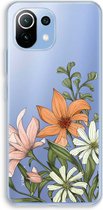 Case Company® - Xiaomi Mi 11 Lite hoesje - Floral bouquet - Soft Cover Telefoonhoesje - Bescherming aan alle Kanten en Schermrand