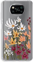 Case Company® - Poco X3 Pro hoesje - Painted wildflowers - Soft Cover Telefoonhoesje - Bescherming aan alle Kanten en Schermrand