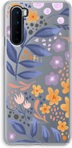 Case Company® - OnePlus Nord hoesje - Flowers with blue leaves - Soft Cover Telefoonhoesje - Bescherming aan alle Kanten en Schermrand