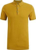 WE Fashion Heren fijngebreide polo met structuur
