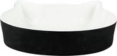 BeOneBreed Cat Face Bowl - Porseleinen Kattenkop voerbak  - Krijtbord afwerking - Zwart met Wit  - Inhoud 250 ml