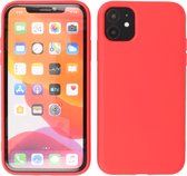 Coque pour iPhone 11 - 2,0 mm d'épaisseur - Fashion arrière tendance - Coque en Siliconen - Rouge