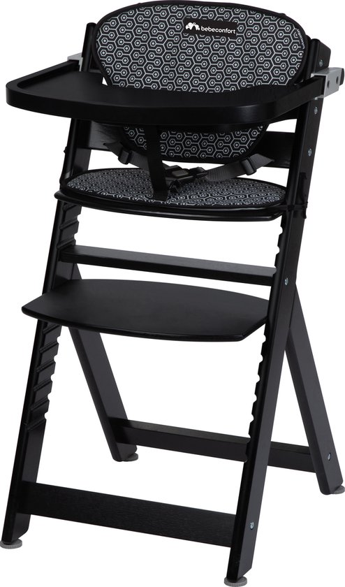 Product: Bebeconfort Timba Kinderstoel met verkleinkussen - Deep Black/Geo Metric - Verstelbaar, van het merk Bebeconfort