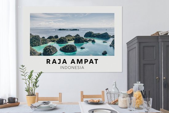 Toile Peinture Indonésie - Île - Mer - 180x120 cm - Décoration murale XXL