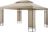 Tente de réception Pavilion Lanciano 4x3x2,65 cm beige