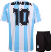 Argentinie voetbaltenue Maradona - Voetbaltenue Kinderen - Shirt en Broekje - Jongens en Meisjes - Volwassenen - Heren en Dames-XL