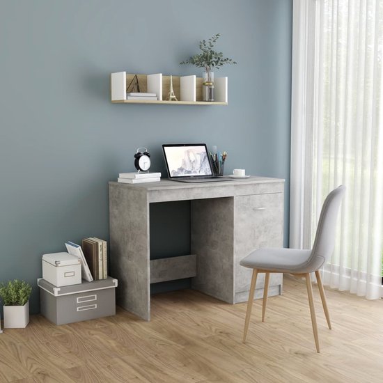 Medina Bureau 100x50x76 cm spaanplaat betongrijs