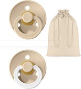 Bibs fopspeen - maat 3 18-24 maanden - 2 stuks - vanilla glow in the dark - vanilla