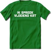 Ik Spreek Vloeiend Kat - Katten T-Shirt Kleding Cadeau | Dames - Heren - Unisex | Kat / Dieren shirt | Grappig Verjaardag kado | Tshirt Met Print | - Donker Groen - L