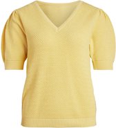 Vila VICHASSA V PUFF SS KNIT TOP - Golden Ha Yellow