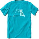 Cat Scan - Katten T-Shirt Kleding Cadeau | Dames - Heren - Unisex | Kat / Dieren shirt | Grappig Verjaardag kado | Tshirt Met Print | - Blauw - L