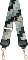 Schouderband - Tassenriem -Tashengsel - Schouderriem - Bag Strap - Verstelbaar - Dark - Blocks