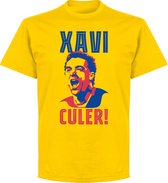 Xavi Barcelona Culer T-Shirt - Geel - XXXL