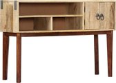 Sidetable 115x30x76 cm massief ruw mangohout