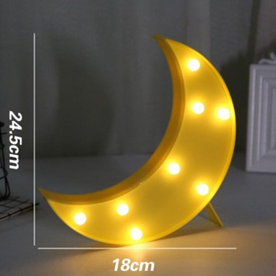Nachtlamp Maan - Geel - 24.5*18cm - Kinderkamer Slaapkamer — afbeelding 3
