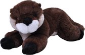 Pluche knuffel dieren Eco-kins rivier otter van cm. Wildlife speelgoed knuffelbeesten - Cadeau voor kind/jongens/meisjes