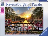 Puzzel 1000 stukjes Fietsen in Amsterdam