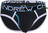 Andrew Christian Fly Slip Charcoal - Maat S - Heren ondergoed - Mannen Slip