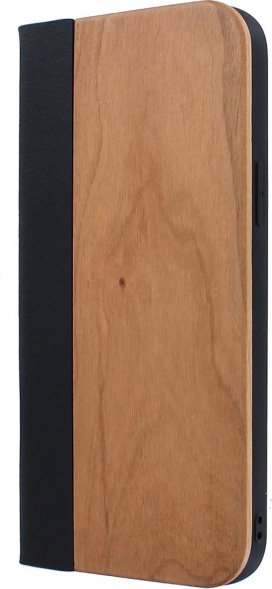 iPhone 13 Bookcase hoesje - CaseBoutique - Hout-look Kersenhout - Hout